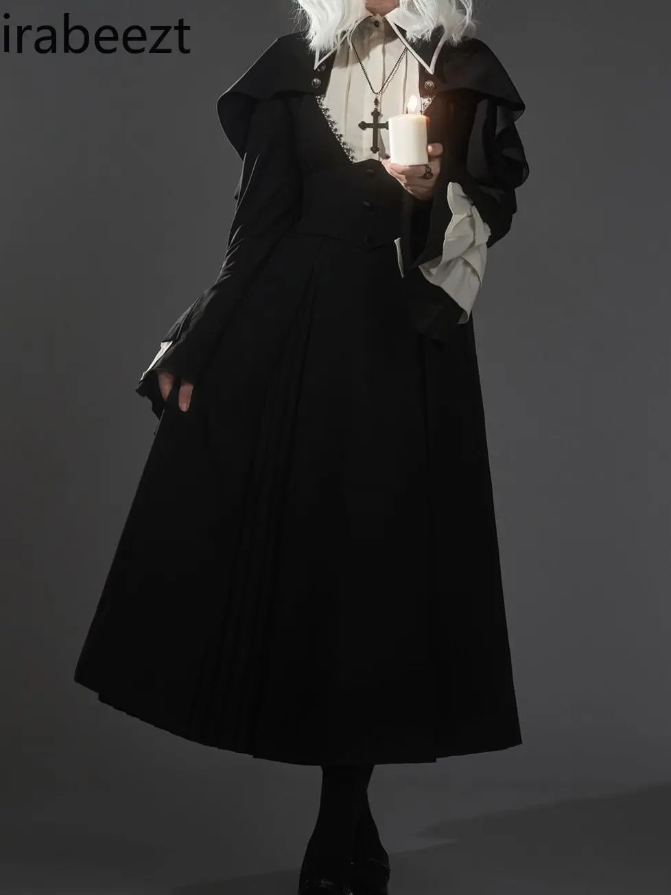 Long Three-piece Dress Suit Dark Fall/Winter Nun Costume Phoebe Mainland China Платье В Корейком Стиле Vestido Gotic Lolita