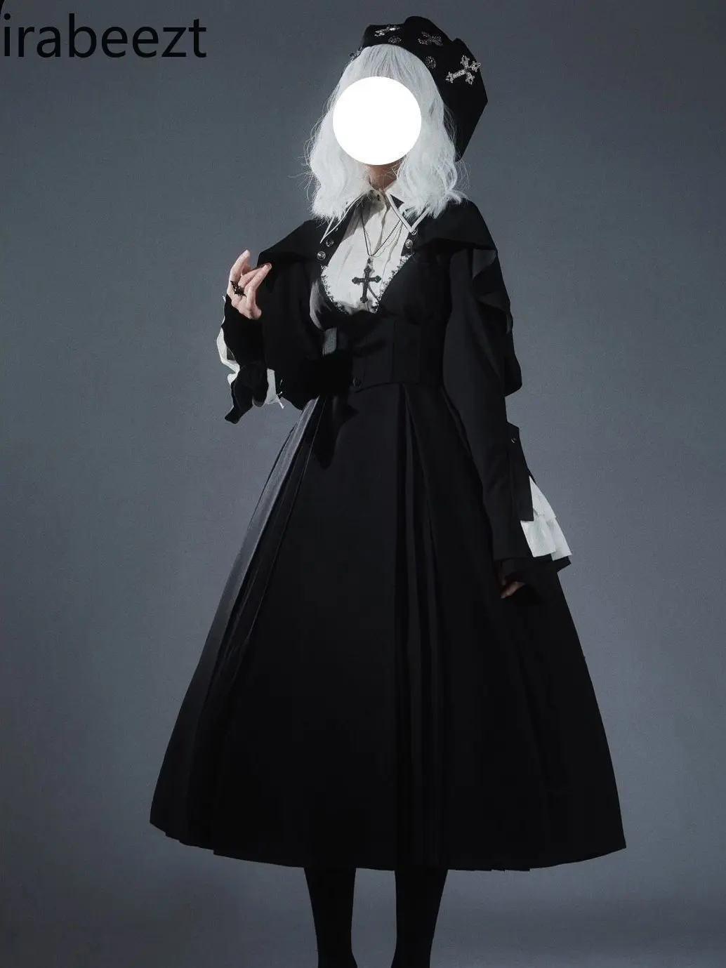 Long Three-piece Dress Suit Dark Fall/Winter Nun Costume Phoebe Mainland China Платье В Корейком Стиле Vestido Gotic Lolita