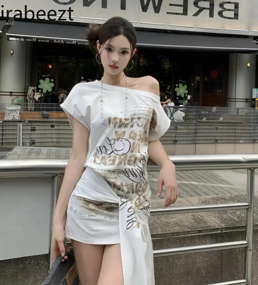 Women's Sexy Bandage Mini Dress Off Shoulder Glitter Bodycon with Asymmetrical Hem Summer Night Out Outfit Robe
