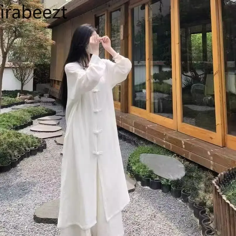 Loose-Fit Embroidered Traditional Chinese Sleepwear Set for Women Ancient Style Casual Home Clothes Ethnic Print Pyjama Set