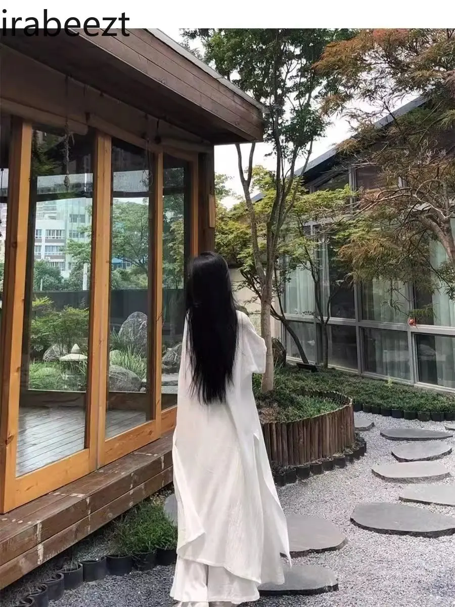 Loose-Fit Embroidered Traditional Chinese Sleepwear Set for Women Ancient Style Casual Home Clothes Ethnic Print Pyjama Set
