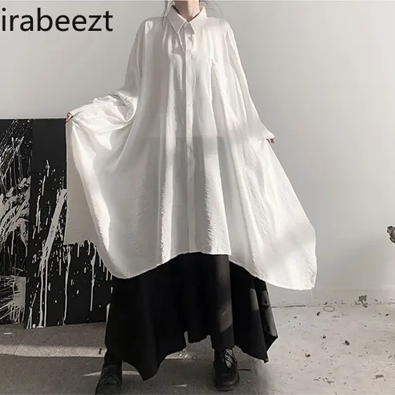 Women's Spring Autumn Dark Academia Asymmetric Blouse Skirt Two-Piece Set - Unique Design Korean Style Blazer Skirt Combo