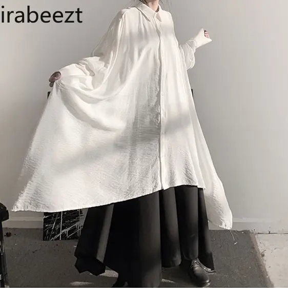 Women's Spring Autumn Dark Academia Asymmetric Blouse Skirt Two-Piece Set - Unique Design Korean Style Blazer Skirt Combo