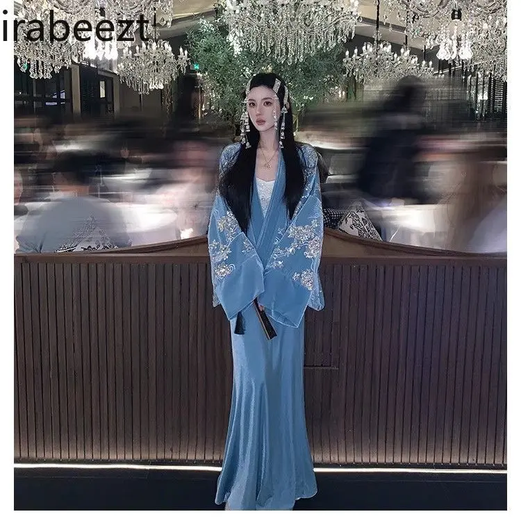 Elegant Velvet Notch Collar Jacket & Mermaid Skirt Set - Women's Vintage Retro Party Dress Suit Conjuntos De Mujer