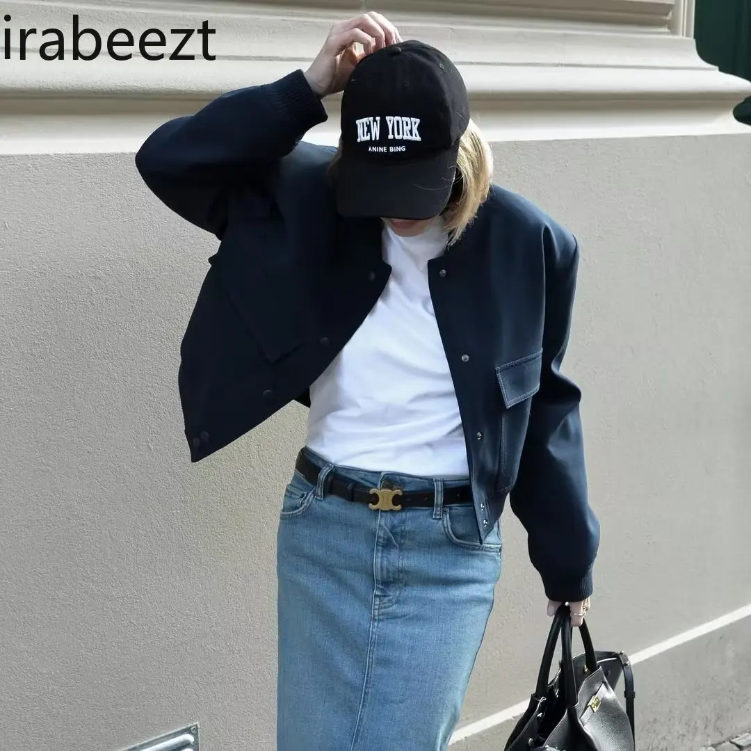 Women's Spring and Autumn Fashion Short Bomber Coat Female Temperament Versatile Short Female Baseball Jacket