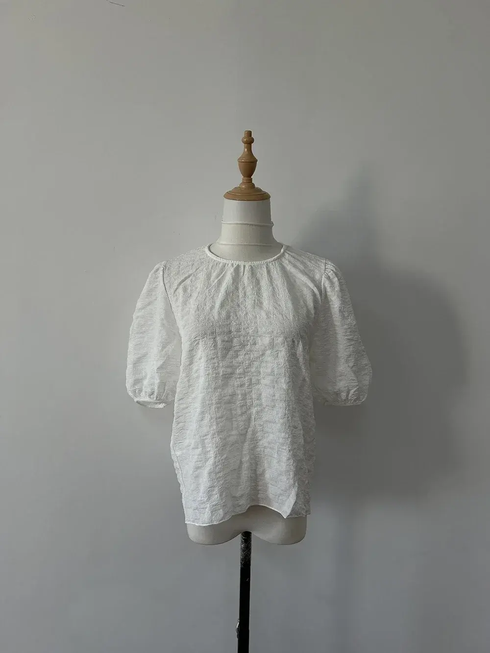 Summer New Korean Style Three-dimensional Fold Chic Design Sense of Niche Bubble Short-sleeved Chiffon Shirt Blusas Femininas