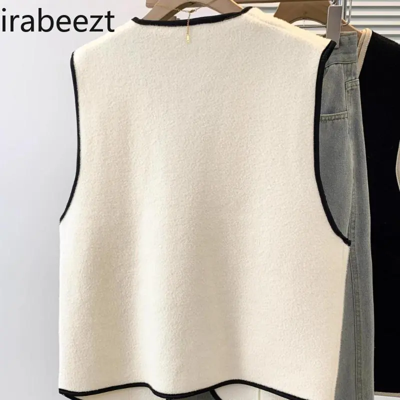 2025 New Chunky Knit Vest Women Oversized Cardigan Sweater Casual Layering Open Front Coat Fall Winter Fashion Outerwear