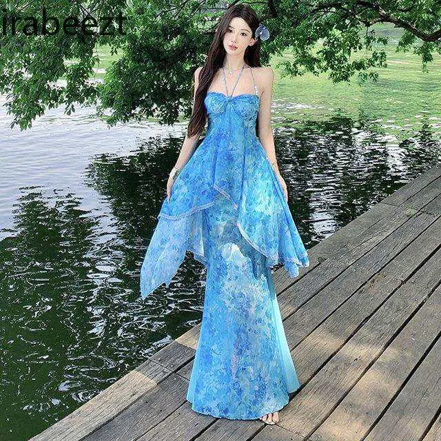 Sexy Strapless Beach Dress for Women - Sexy Hollow Out Sweetheart Neckline Summer Floral Print Bodycon Chiffon Party Beachwear