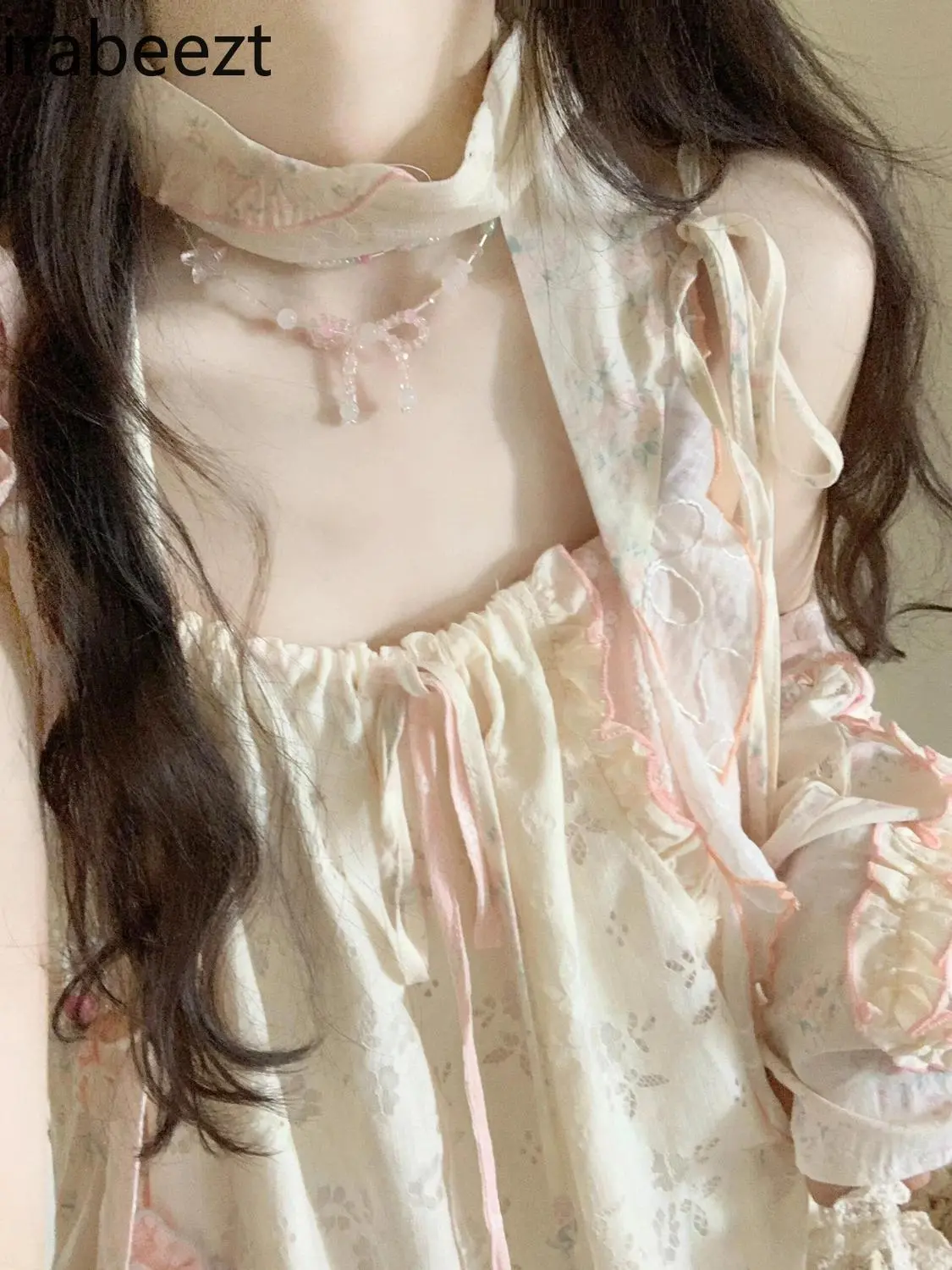 Summer Niche Sweet Cute Style Irregular Slip Gown New Girl Sense Floral Splicing Holiday Dress Women Robe Femme Été