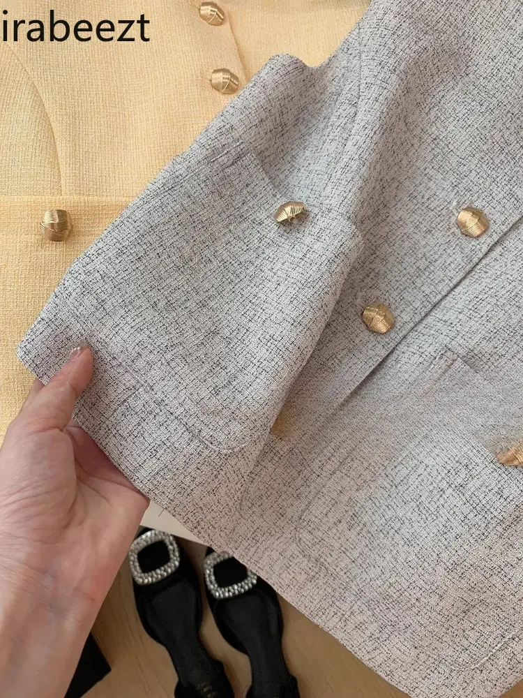 Women's Summer Vest Top Short Sleeveless Jacket Elegant Cropped Cardigan Chic Knit Waistcoat Ladies Fashion Outerwear