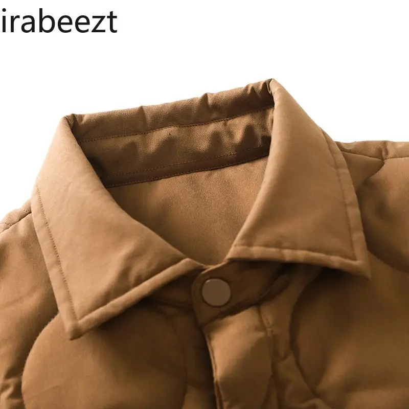 Men's and Women's Retro Letter Printing Cotton-padded Winter Lapel Coat Fashion Brand Loose Warm Mainland China Mens Jacket