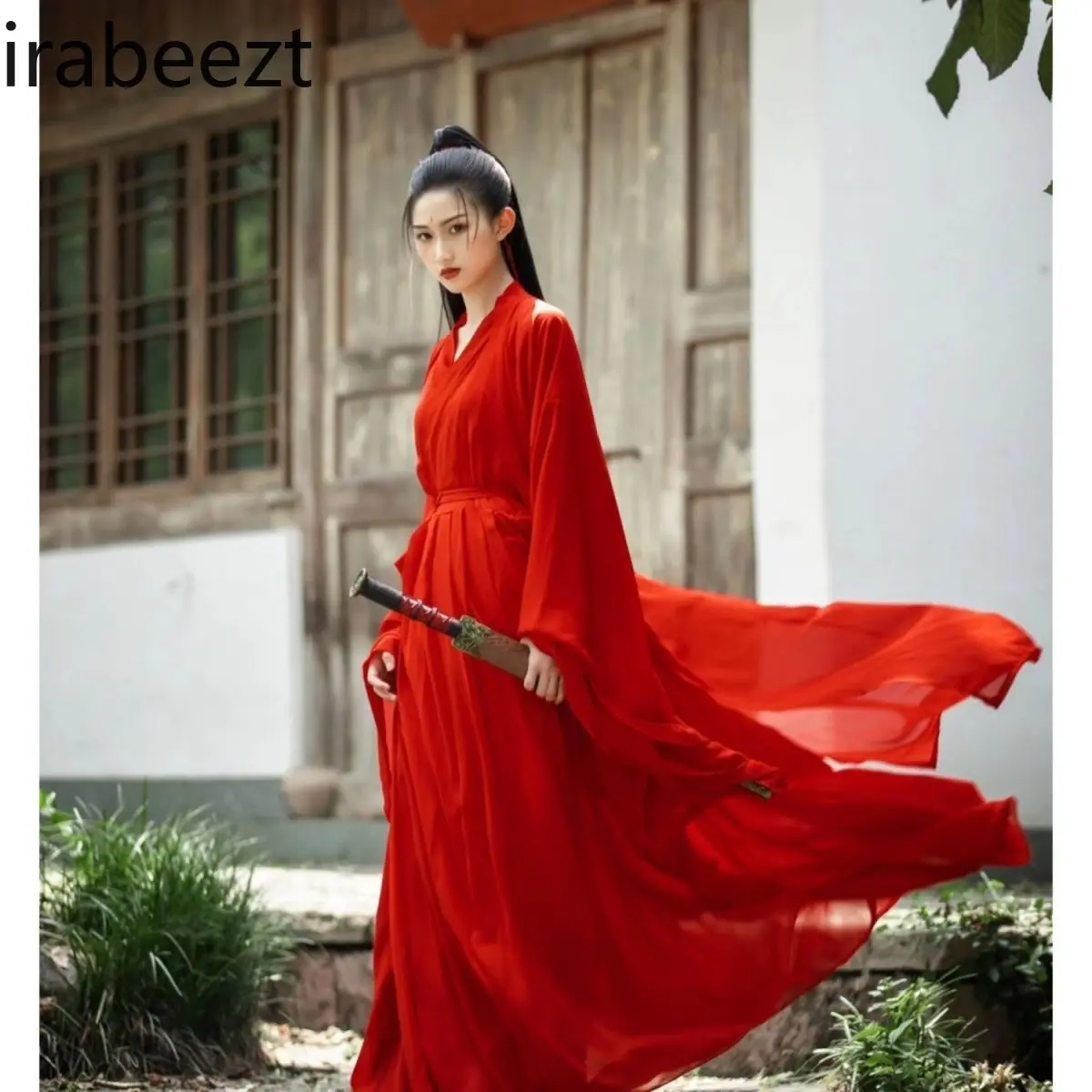 Elegant Wei Jin Style Hanfu Dress Women's Flowing Sleeve Fairy Gown White Ethereal Loose Spring Ancient Chinese Costume