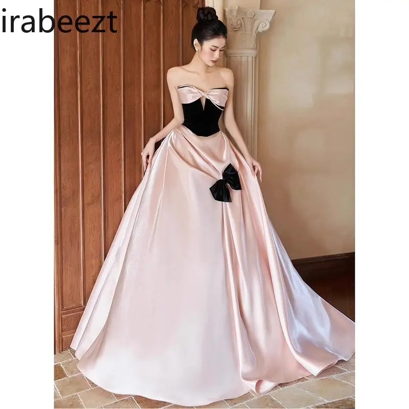 Women's 2025 New Evening Gown Luxury Design Banquet Cocktail Party Gown Elegant Graduation Birthday High-End Vintage Dress