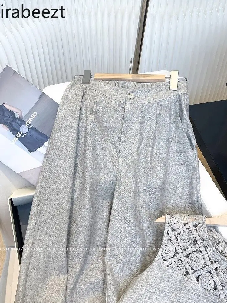 Women's 2025 Summer New Premium Blazer Jacket + Casual Pants Two-Piece Set - Elegant Sophisticated Outfit for Women