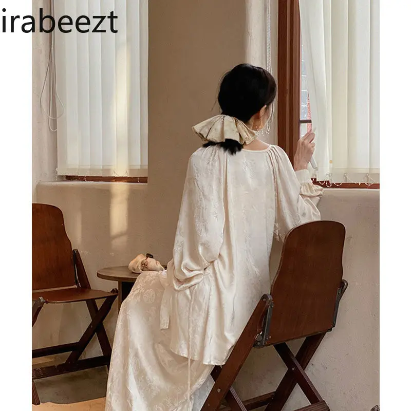 Elegant Chinese Style Suit Clothing New Autumn Zen Tea Skirt Women's Bohemian Flowy Casual Loose Vintage Skirt Set