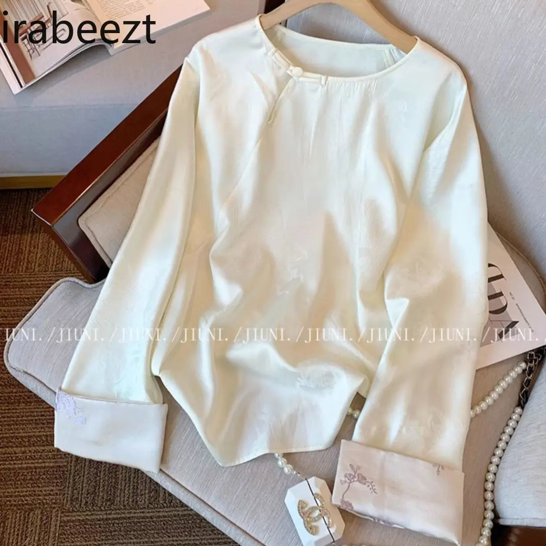 Elegant Purple Jacquard Satin Vest Women's Suit 2025 New Chinese Style Blouse Layering Vintage Floral Embroidery Casual Outfit