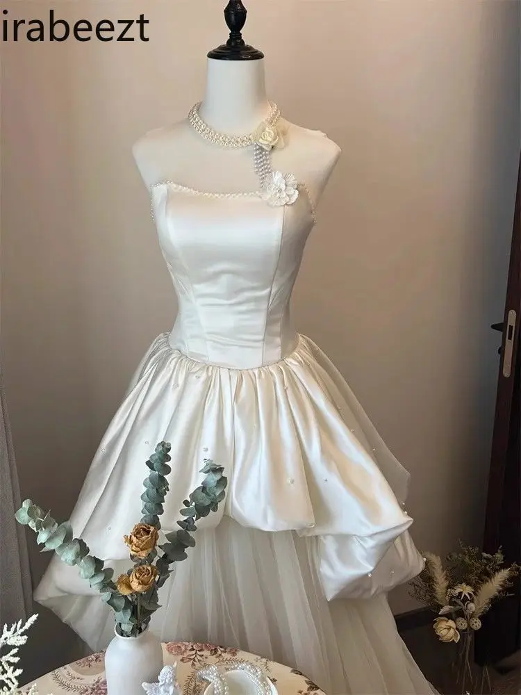 2025 New French Wedding Dress for Bride - Elegant Princess Style Bridal Gown for Wedding/Engagement/Party