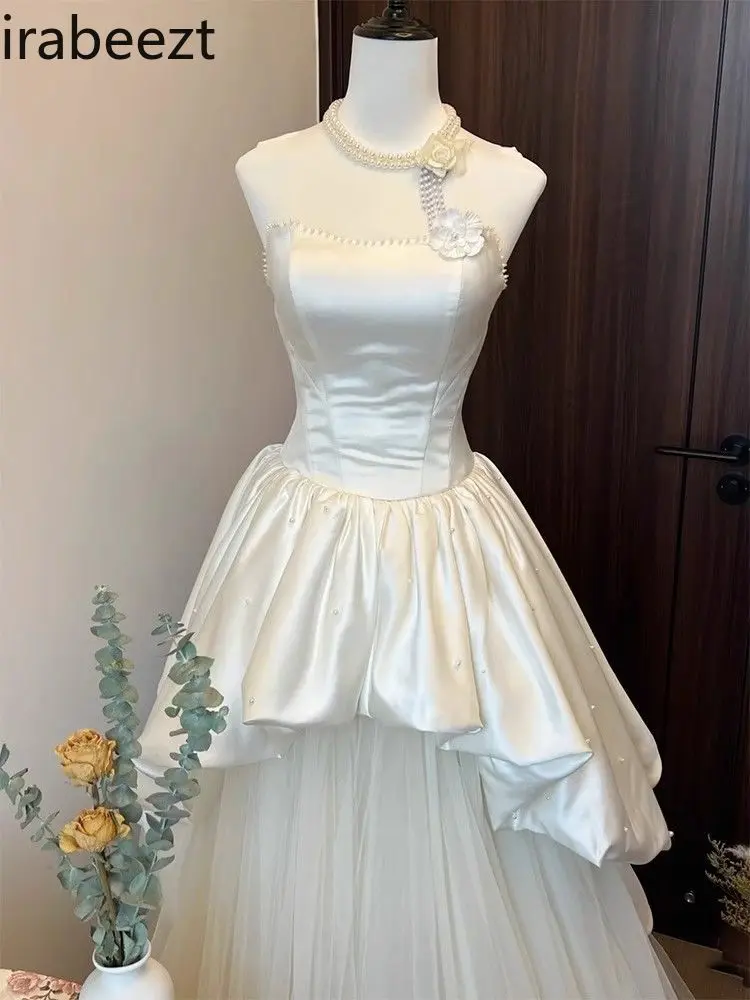 2025 New French Wedding Dress for Bride - Elegant Princess Style Bridal Gown for Wedding/Engagement/Party