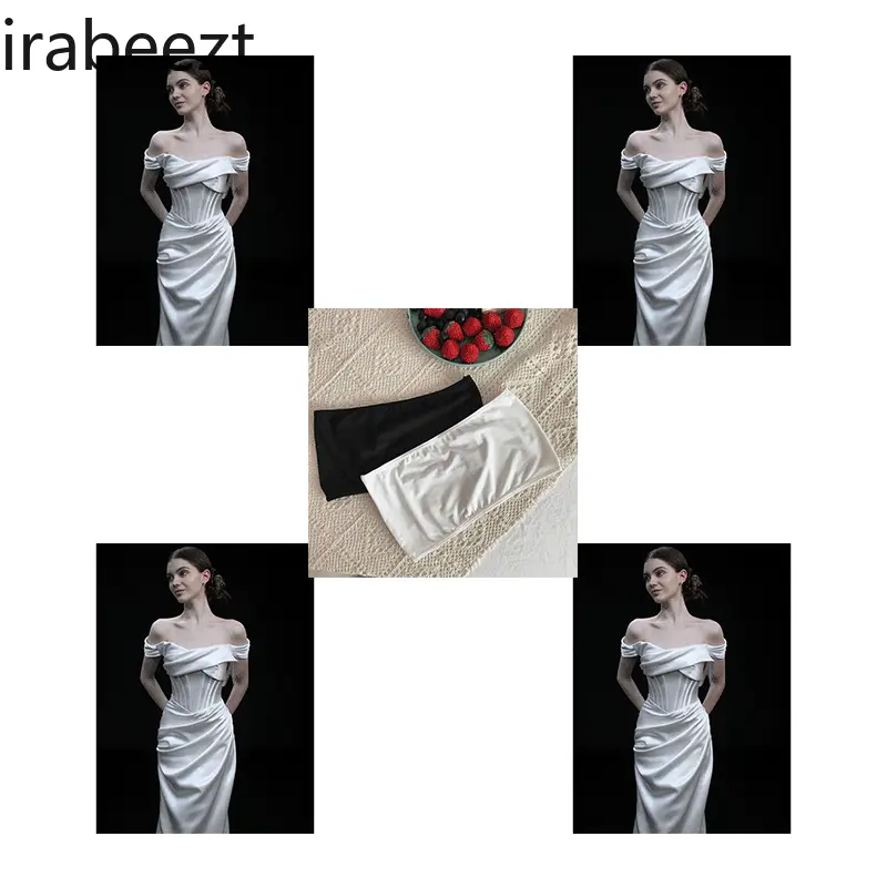 Summer New Arrival French Style One-Shoulder Satin White Dress for Women - Minimalist Aesthetic Soft Mermaid Tail Gown