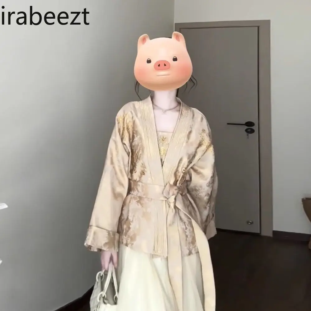 2025 New Style Women's Outfit - Elegant Zen Blazer & Vintage Skirt Set Spring/Autumn Boho Chic Fashion Traditional Chinese