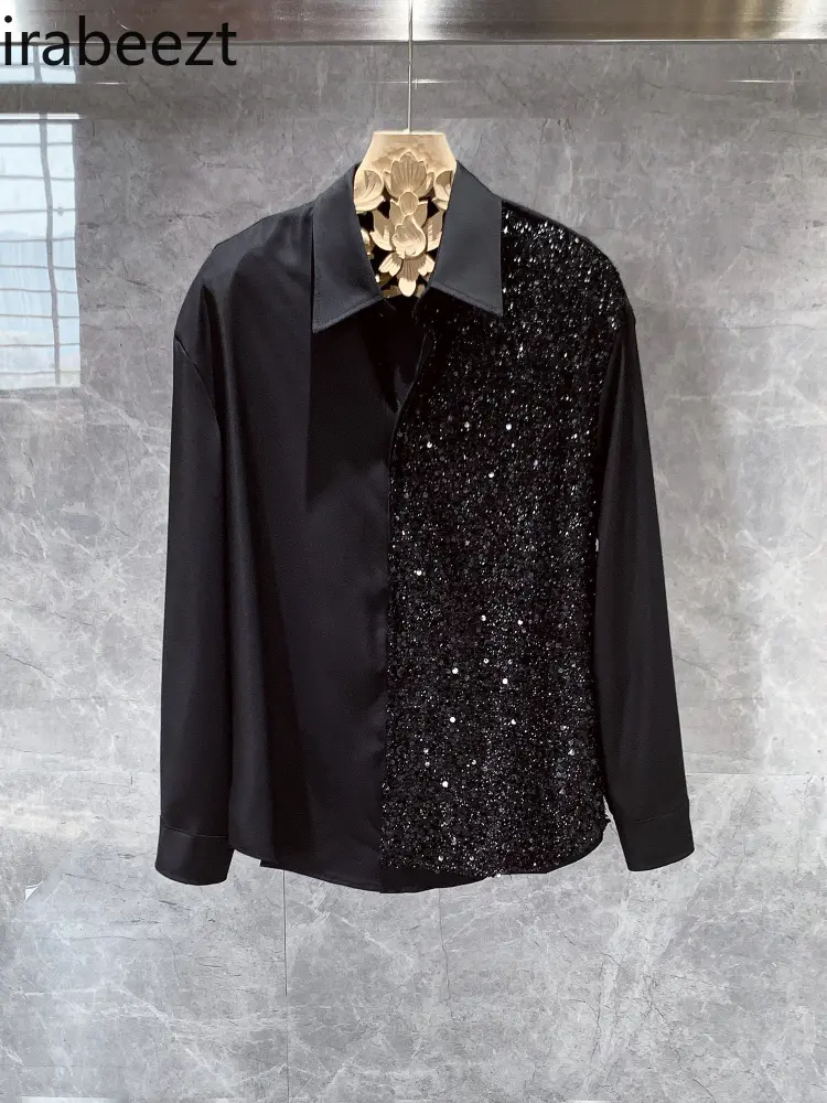 2024  New Korean Version High-end Design Sense of Minority Long-sleeved Coat for Men Spring All Fashion Men Clothing Shirts