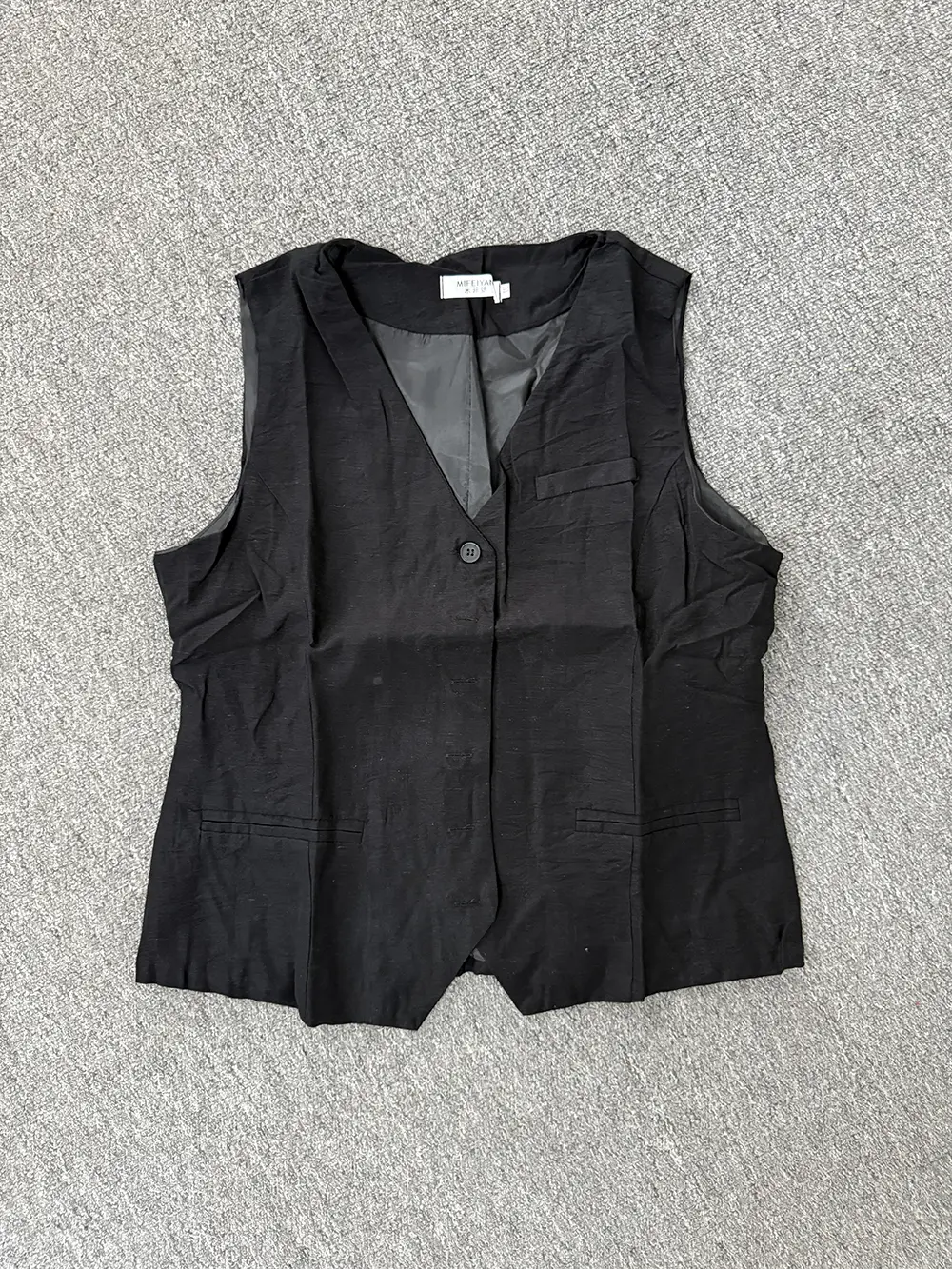 Fashion Chaquetas Invierno 2024 Mujer Single-breasted Waistcoat Summer Thin Women 2024 New Linen Short Small Vest