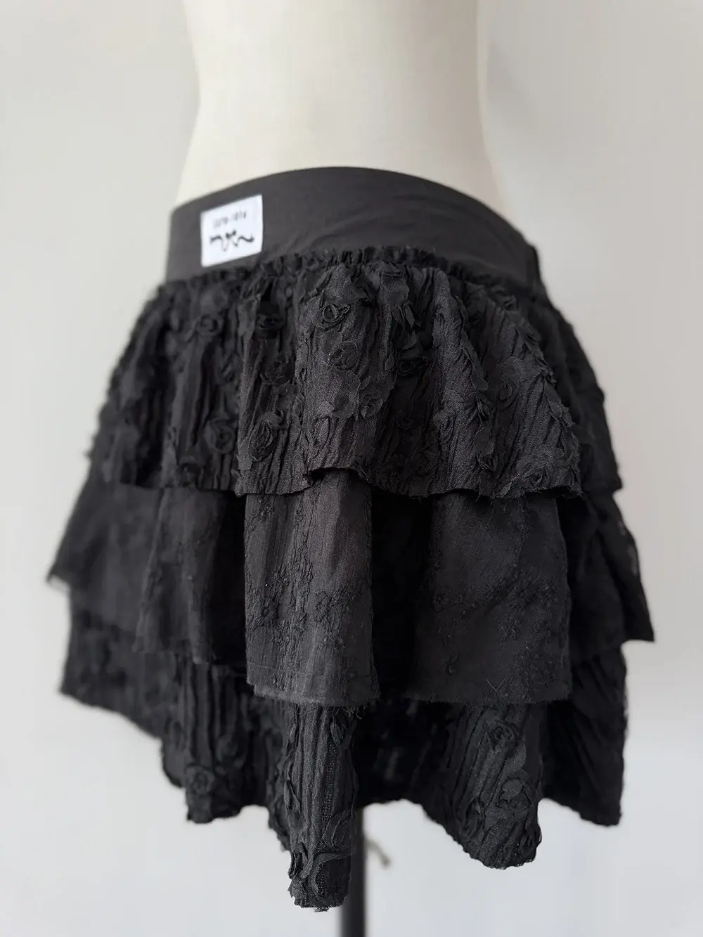 Girly French Lace Hottie A-line Slimming Cake Shaped Black Ballet Skirt Юбка Пышная Женская Slim Fit Faldas Ajustadas