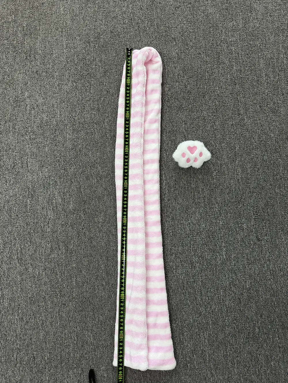Original Homemade Mass-produced Water-color Pink Cute Cat Paw Japanese Striped Two-dimensional Scarf Women Luxury