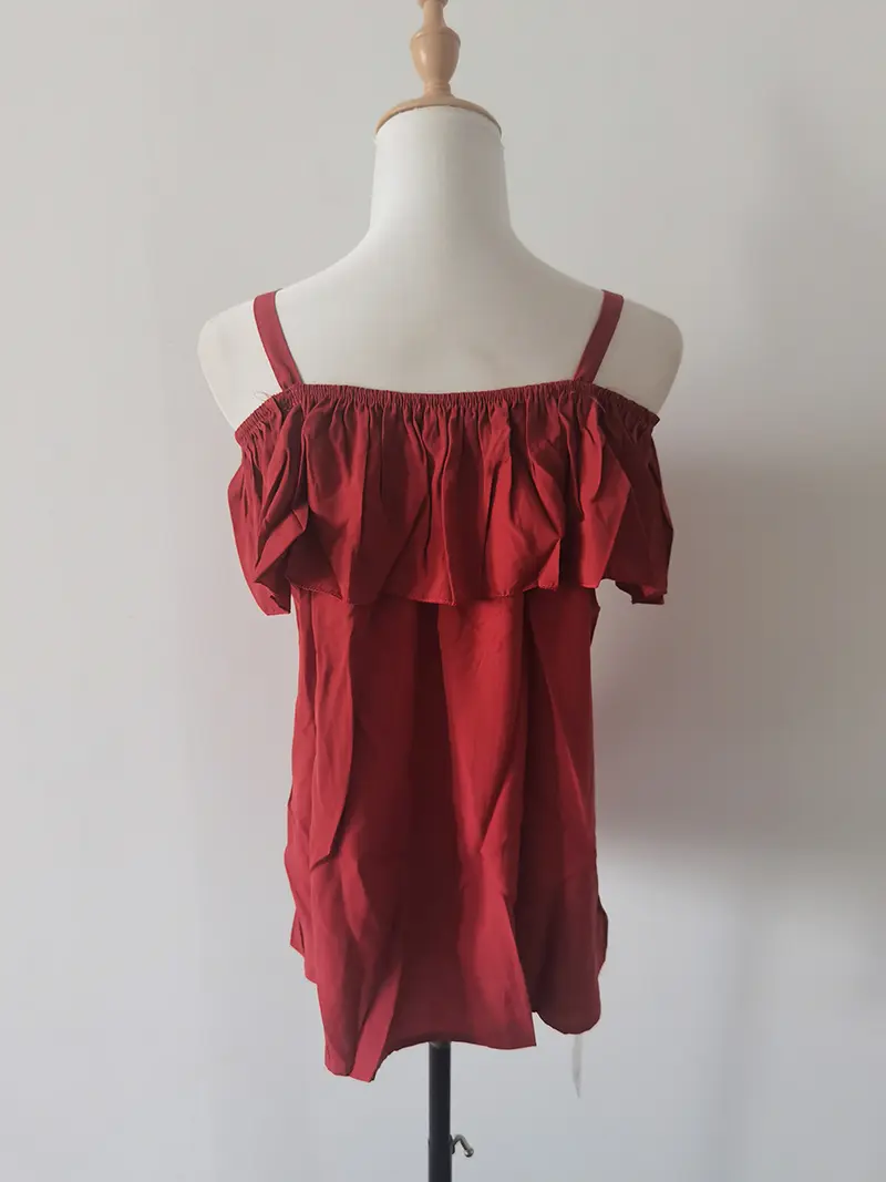 Vintage Ruffled Off-the-shoulder Shirt Ladies French Sweet Spice Little Top Regular Fit Fashion Blusa Feminina Blouse Women