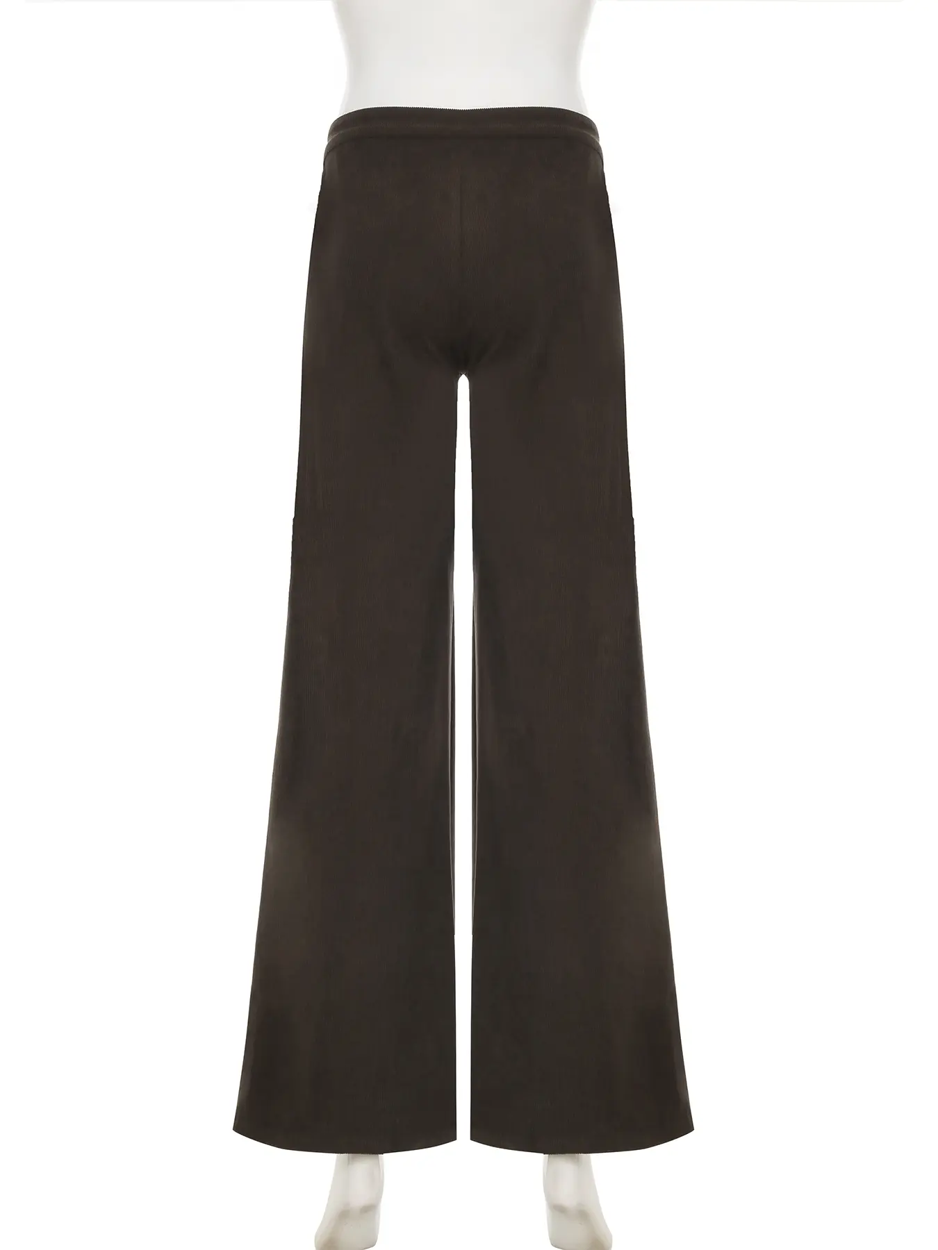 Rockmore Vintage Solid Corduroy Flare Pants Streetwear Low Waist Straight Casual Baggy Trousers Autumn Winter Women Y2k Clothes