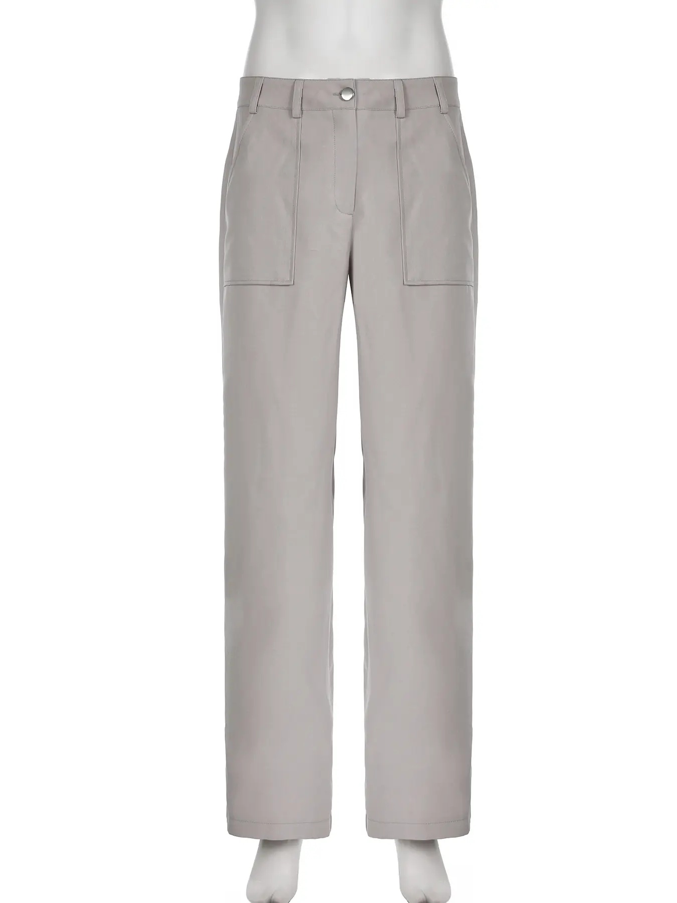 Rockmore Casual Cotton Linen Cargo Pant Vintage Solid Low Waist Wide Leg Trousers Streetwear All Match Y2k Chic Sweatpants Women