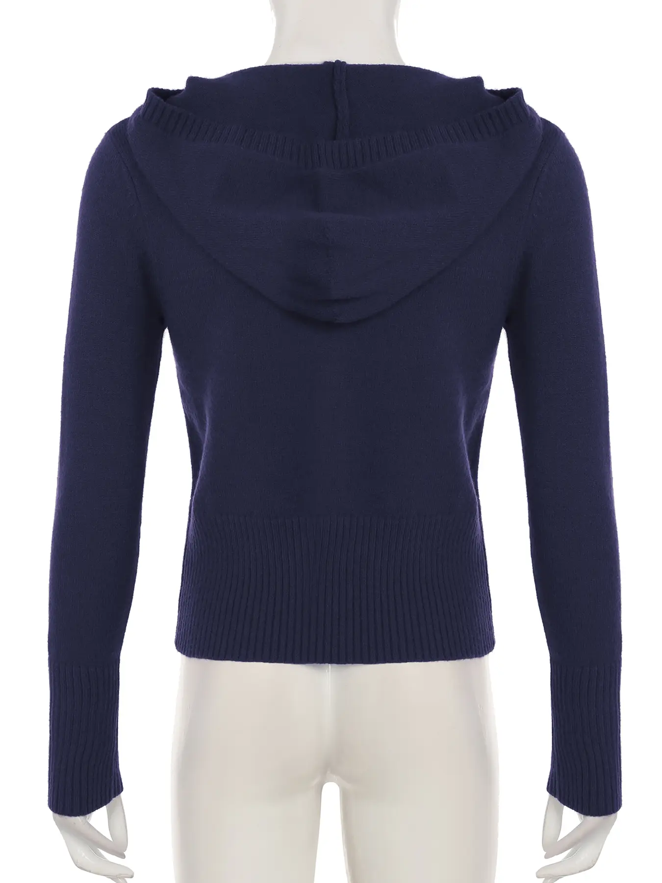 Rockmore Harajuku Sweaters Ladies Cardigans Hoode Streetwear Zipper Knitted Coats Korean Knitwear Y2k Casual Jersey Mujer 2024