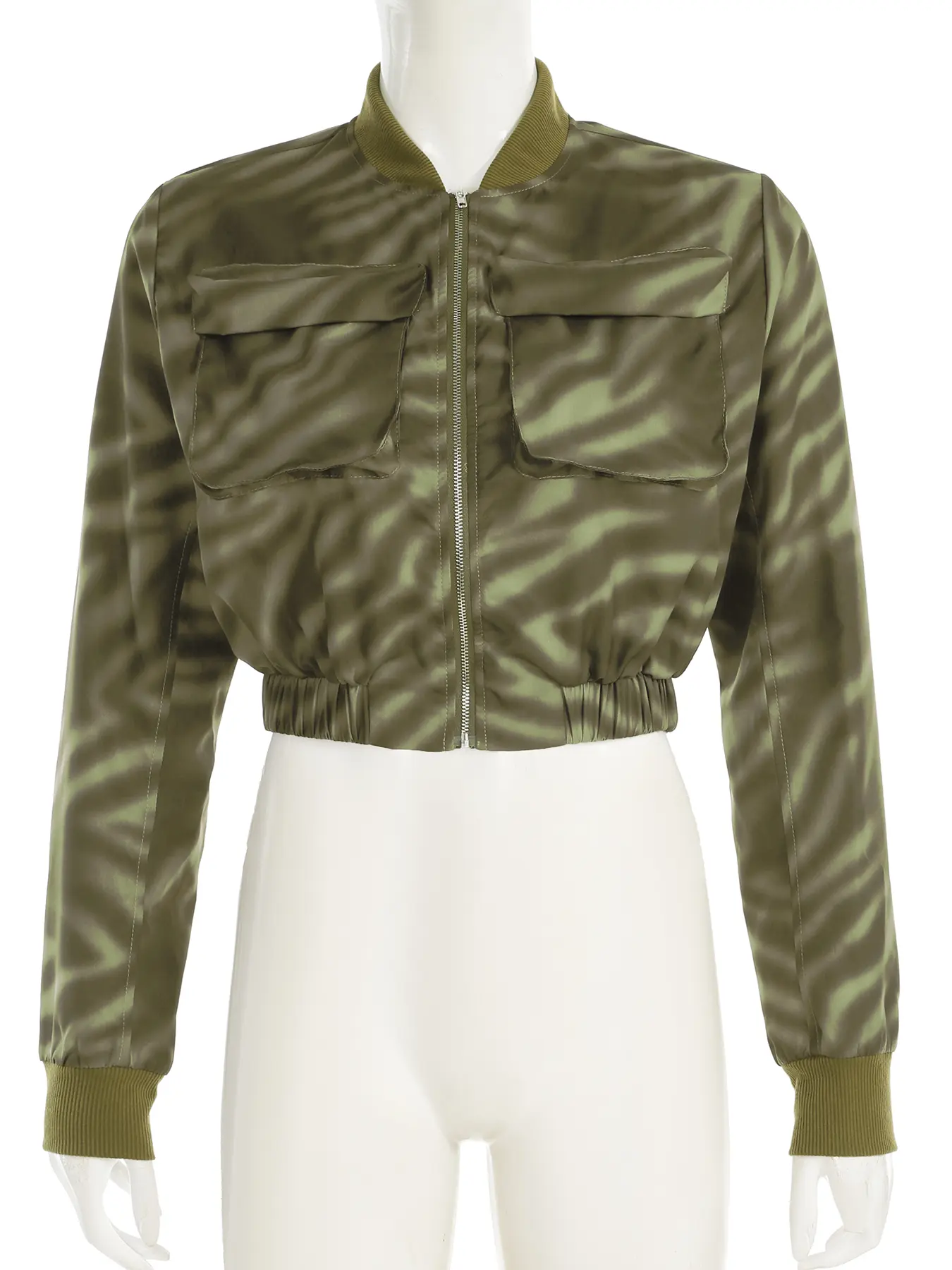 Rockmore Camouflage Print Cargo Jackets Women Streetwear Top Aesthetic 2000s Clothes Casual Vintage Winter Coats Female Coquette
