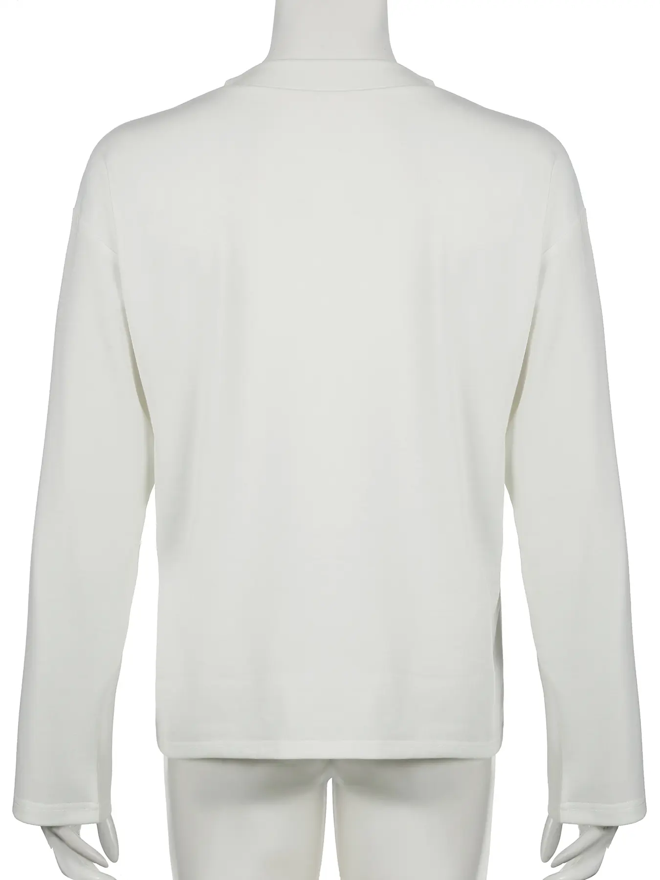 Rockmore “76”number Print Loose Long Sleeve T-Shirts for Women Autumn All-match V-neck Oversized Tops Streetwear Casual Vintage