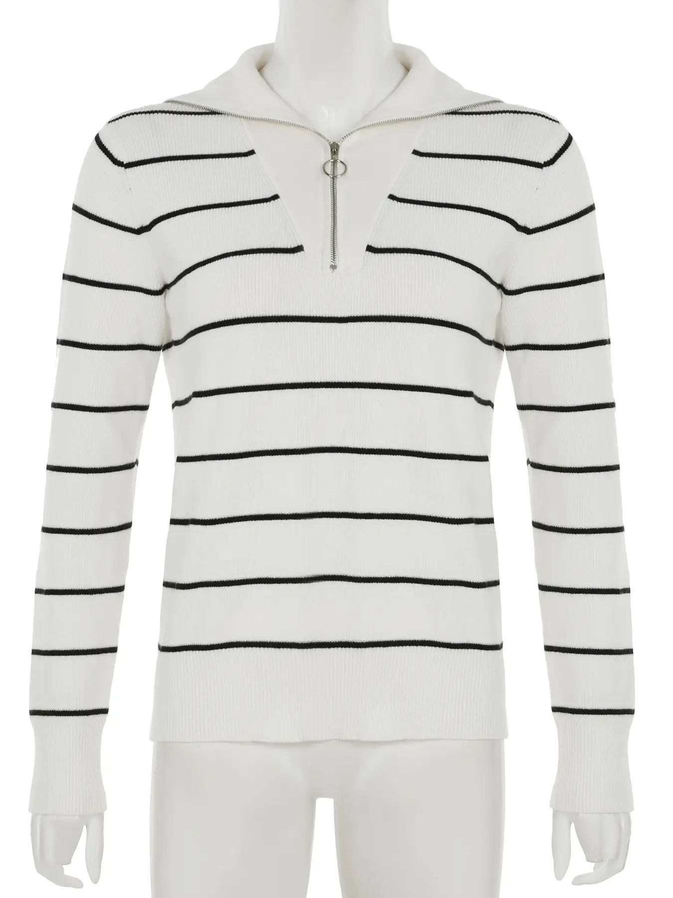 Rockmore Y2k Hooded Striped Sweater Casual Daily Loose Long Sleeve Tops Harajuku Women's Pullovers Fashion Autumn Winter Clothes