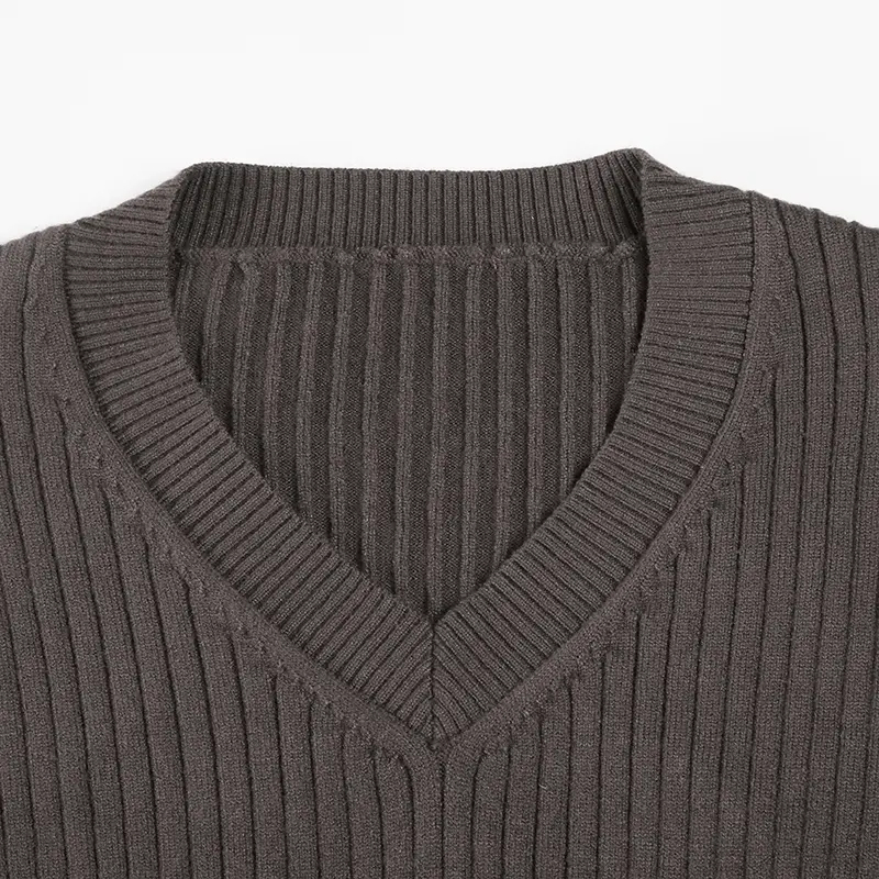 Rockmore Solid V Neck Long Sweater Harajuku Basic Full Sleeve Women's Jumper Pullover Korean Fashion Slim Fit Knitwears 2025