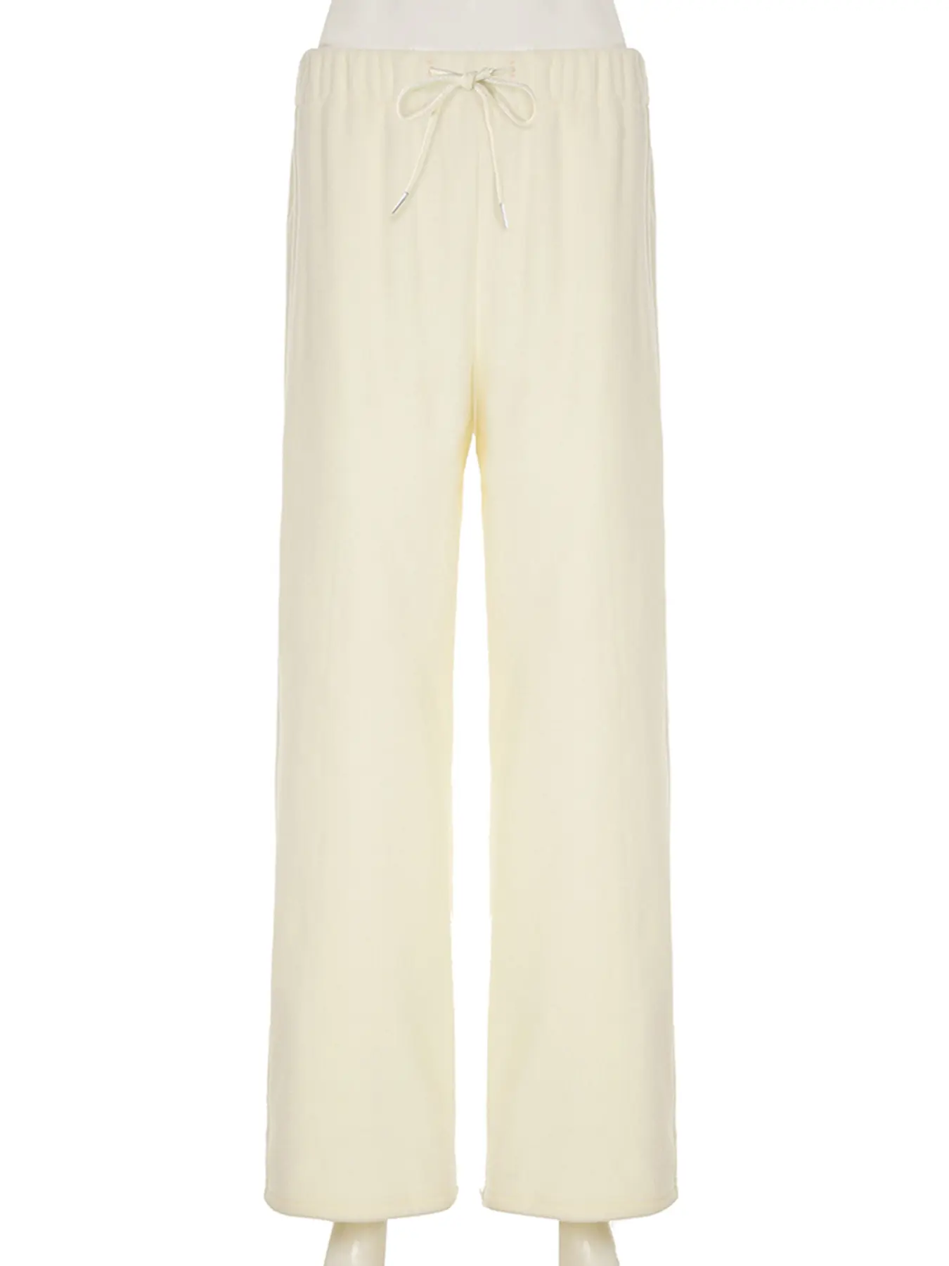 Rockmore Solid Polar Fleece Pants Women y2k Loose Straight Trousers Winter Warm Casual Baggy Female Floor Length Pants Korean