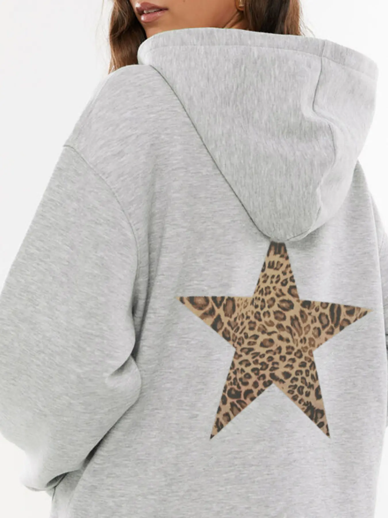 Rockmore Women's Hoodies Printed Sweatshirt Y2K Aesthetic Casual Loose Pullovers Chic Streetwear Long Sleeve Top Autumn Clothing