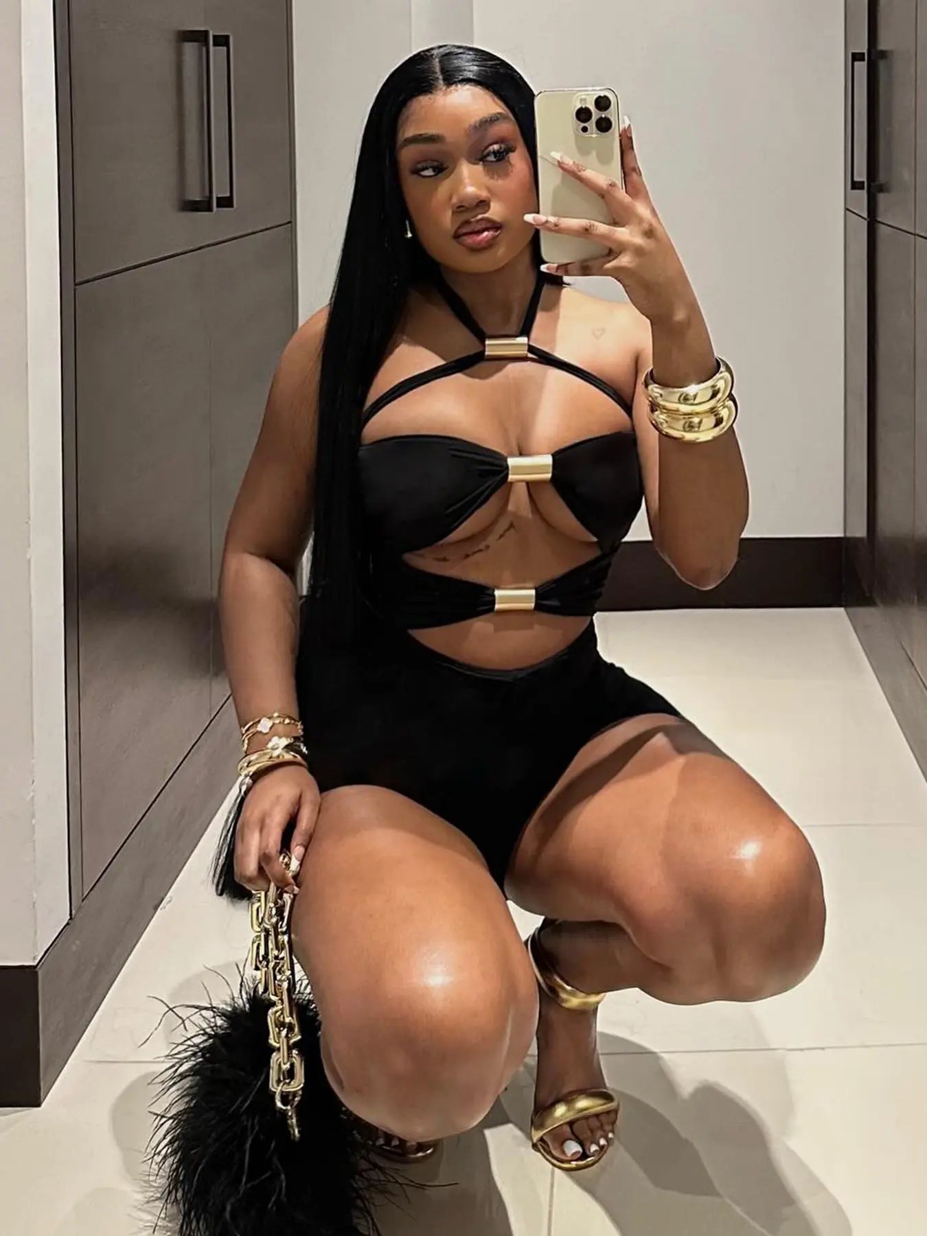 Rockmore Hollow Out Metal Ring Sexy Vacation Jumpsuit Streetwear Playsuit Mujer One Piece Bodysuit Women Fashion Romper Y2K
