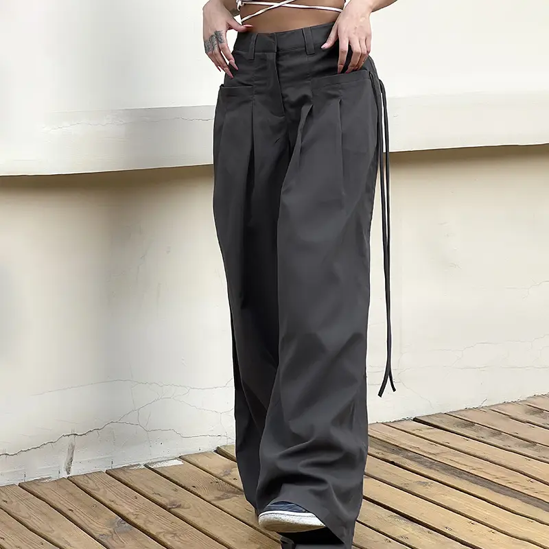 Rockmore Harajuku Baggy Trousers Chic High Waist Wide Leg Sweatpants Streetwear Y2K Boyfriend Cargo Pants Korean Casual Women