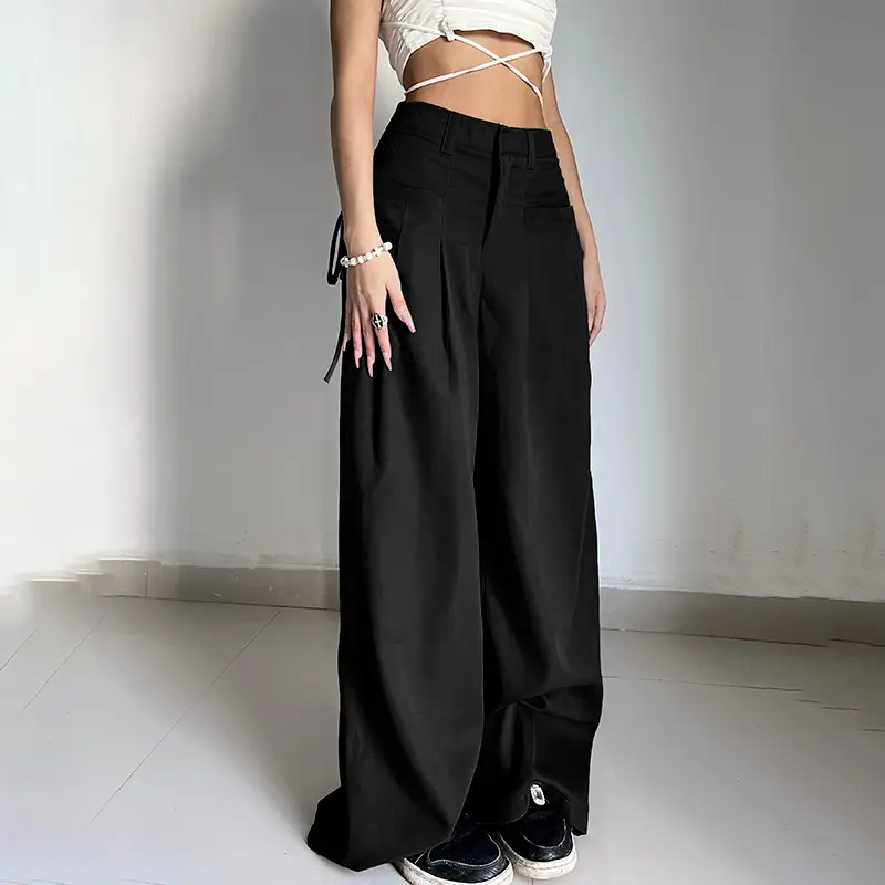 Rockmore Harajuku Baggy Trousers Chic High Waist Wide Leg Sweatpants Streetwear Y2K Boyfriend Cargo Pants Korean Casual Women