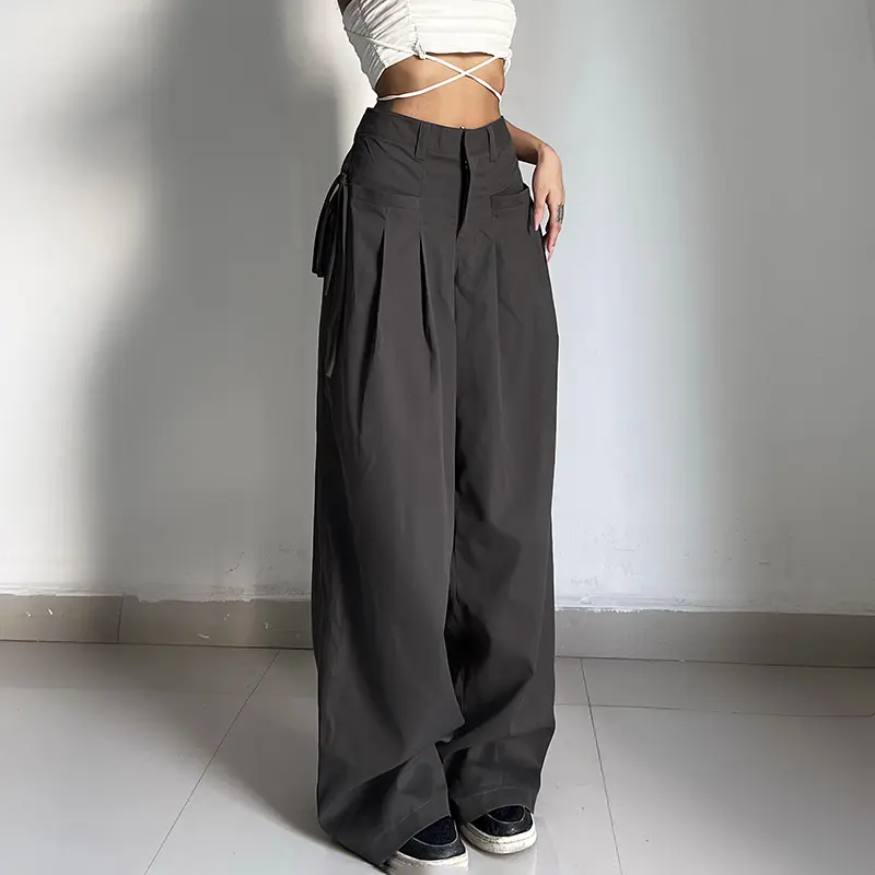 Rockmore Harajuku Baggy Trousers Chic High Waist Wide Leg Sweatpants Streetwear Y2K Boyfriend Cargo Pants Korean Casual Women