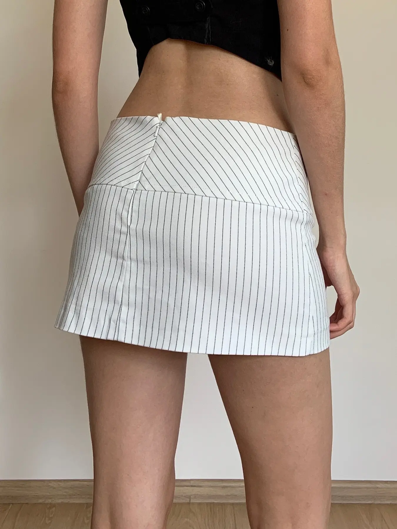 Rockmore Office Women Striped Wrap Skirts Y2k Aesthetical Low Waisted Slimming Sexy Short Skirts Elegant Senior All-match Skirts