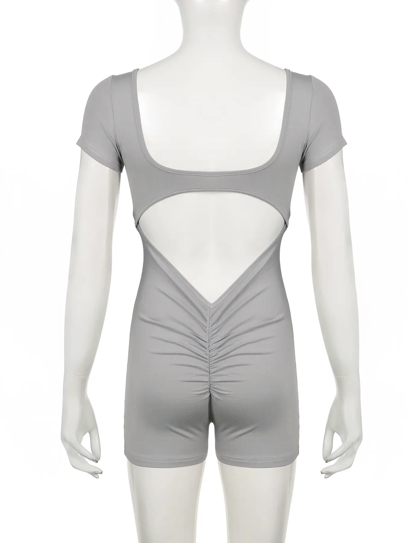 Rockmore Backless Short Sleeve U Neck Jumpsuit Y2k Women's Aesthetic Sexy Leggings Spring Summer Street Fashion Women's Jumpsuit