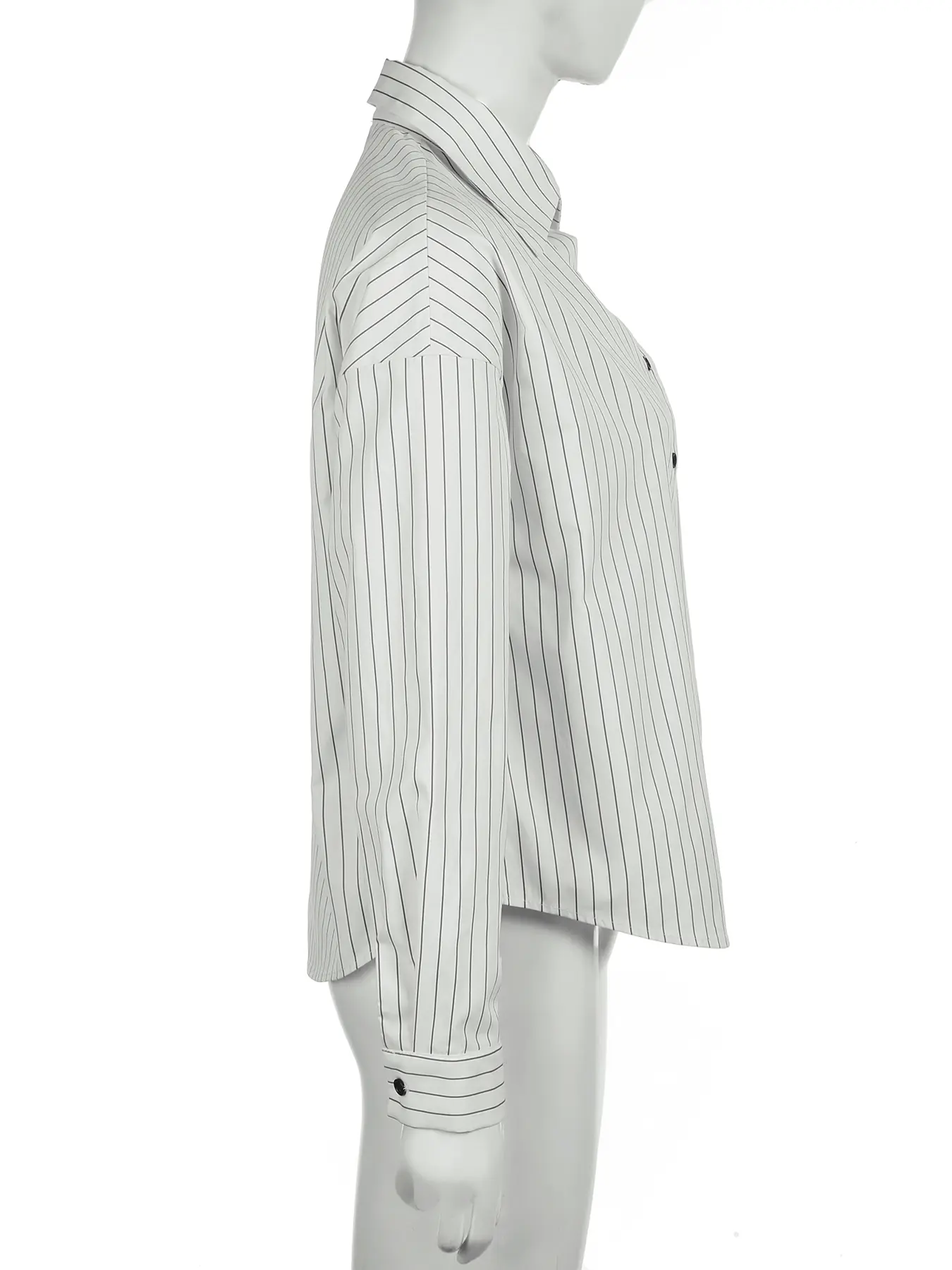 Rockmoer Harajuku white Striped Blouse Office Ladies Shirts All match chic Long-sleeve Loose Fit Shirt Fashion Spring Autumn y2k