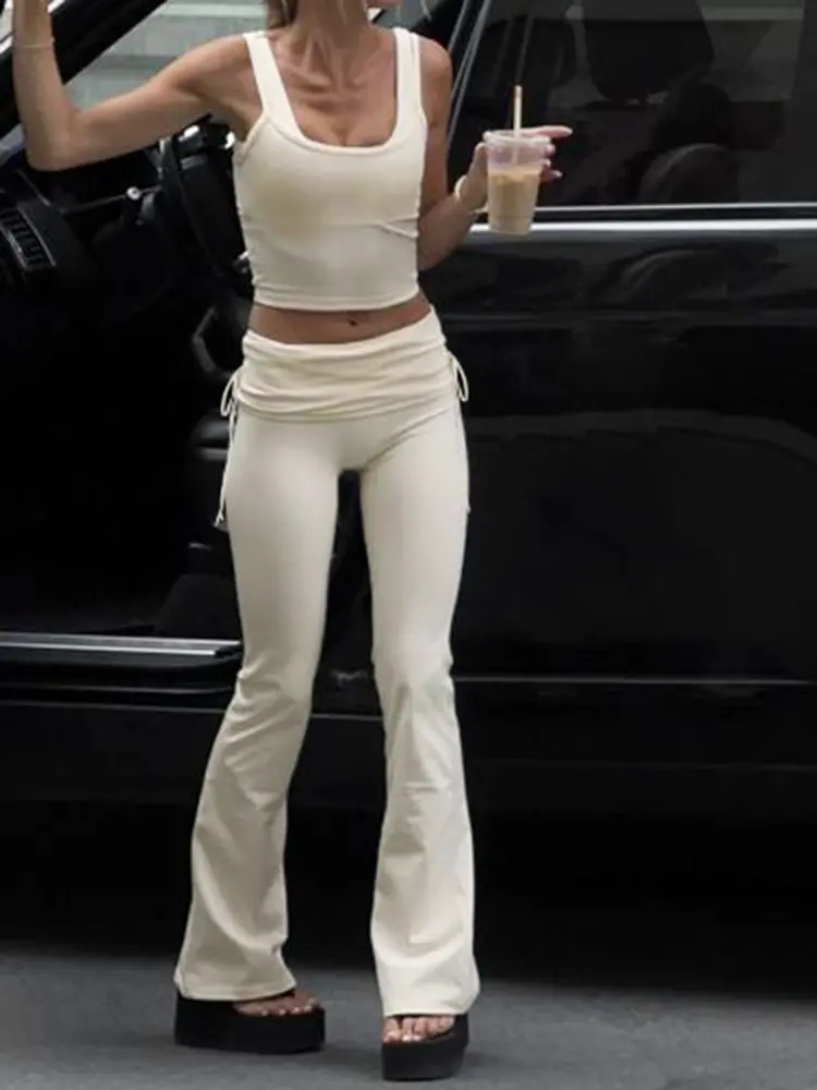 Rockmore Y2K Patchwork Camisole for Women Streetwear Crop Tops Sweet Aesthetic Sleeveless Tank Top Female Coquette Outfits 2024