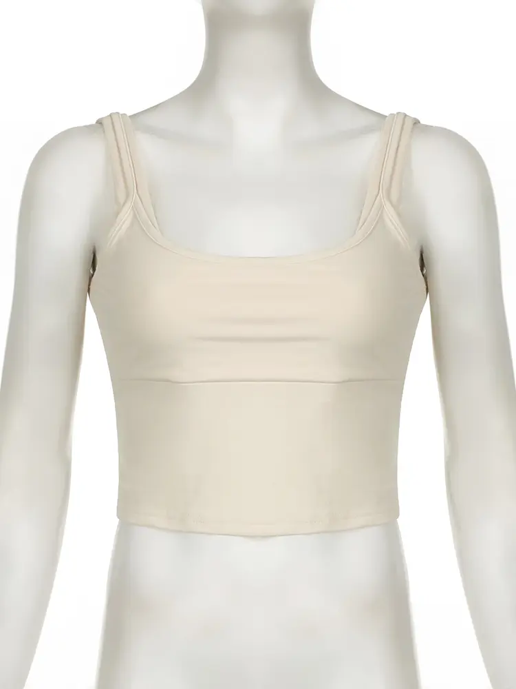 Rockmore Y2K Patchwork Camisole for Women Streetwear Crop Tops Sweet Aesthetic Sleeveless Tank Top Female Coquette Outfits 2024