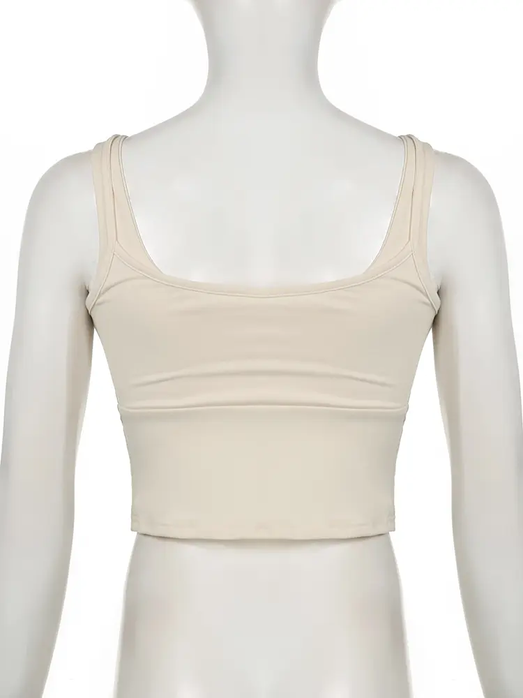 Rockmore Y2K Patchwork Camisole for Women Streetwear Crop Tops Sweet Aesthetic Sleeveless Tank Top Female Coquette Outfits 2024