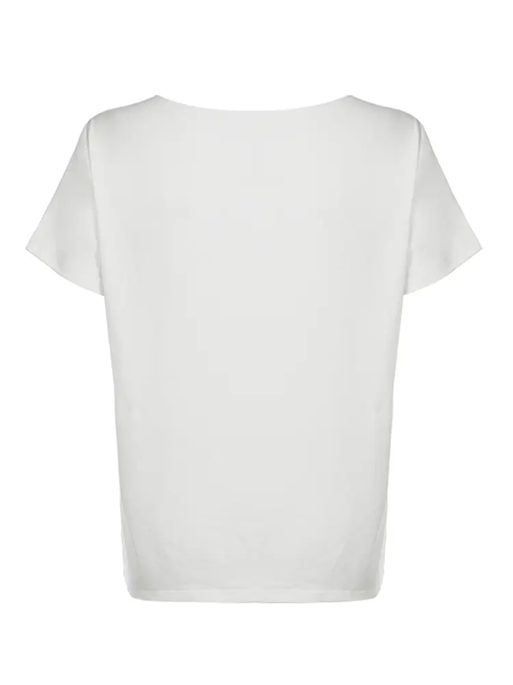 Rockmore Women's Number "98" Print Drop Shoulder Tee Casual Short Sleeve Round Neck T-shirt for Summer Fashion Street Loose Tops