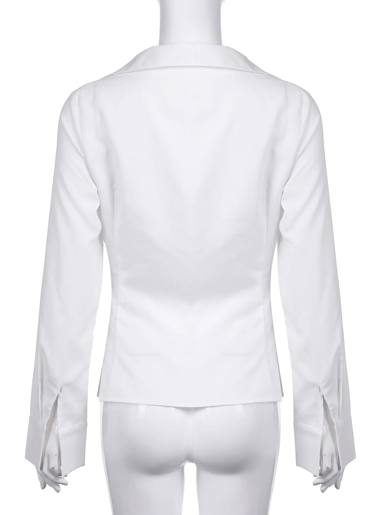 Rockmore Y2k Aesthetic Ruffle Tie Shirts Woman Streetwear Elegant Sexy Solid Long Sleeves Tops Casual Vacation Outfits  Coquette